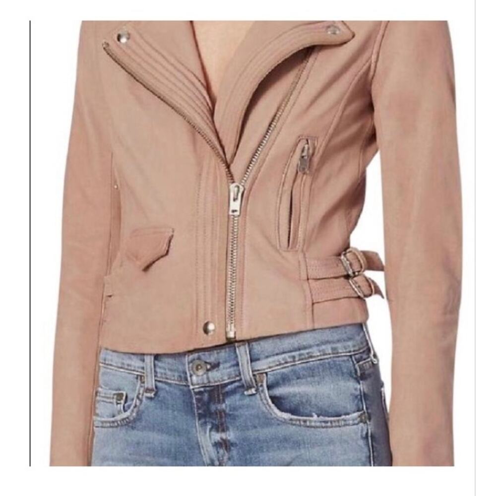 IRO Hanaspe Lambskin Leather Moto Jacket size 42